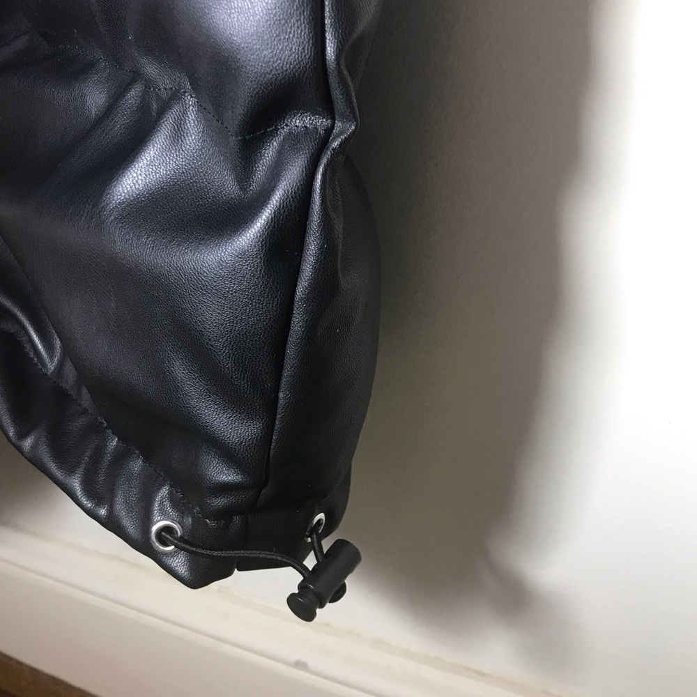 Fashion Nova Above Status Puffer Coat S small faux vegan leather - Picture 12 of 16